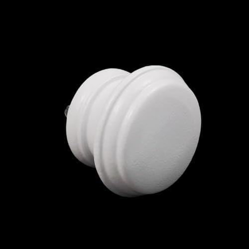 Antrader White Wood Curtain Rod Finials Pack of 2