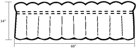 Creative Linens Battenburg Lace Valance Ecru Beige