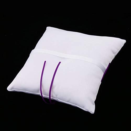 FRECI Purple Flower Girl Basket and Ring Pillow Set