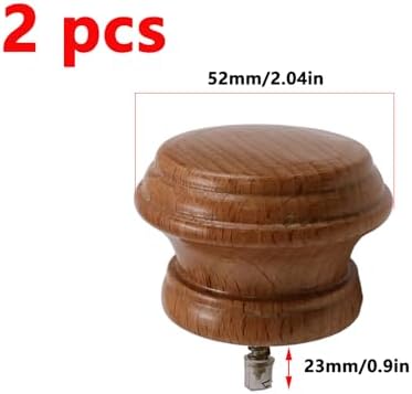 Antrader Wood Curtain Rod Finials Pack of 2