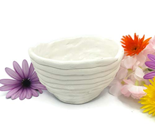 White Handmade Ceramic Candle Holder