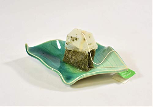 Earthen Vessels Stoneware Hydrangea Leaf Spoon Rest Set of 6