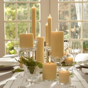 Little Bee of CT Hand Rolled Beeswax Pillar Candle