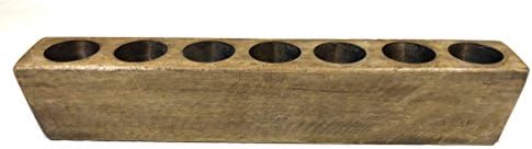 7 Hole Rustic Wooden Candleholder Mold Only