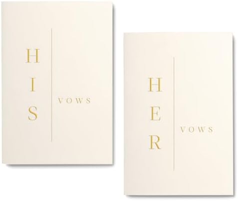 UNITED ESELL Modern Wedding Vow Book His and Hers