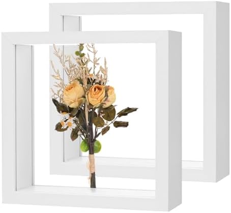 2-Pack Dried Flower Frame 6x6 Inch White