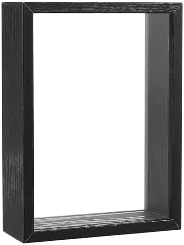 PATIKIL 8x10 Black Wooden Dried Flower Photo Frame