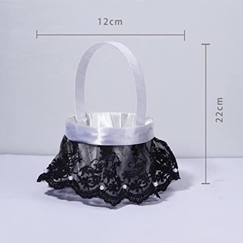 AMLESO Delicate Wedding Flower Girl Basket Black 866x472 Inch