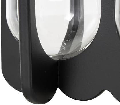 Deco 79 Black Wood 3 Slot Candle Holder