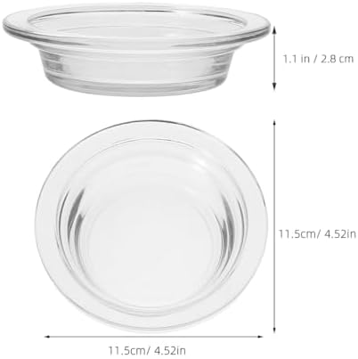 2Pcs Replacement Wax Warmer Tray Glass for Melter Lamp Oil Burner Candle
