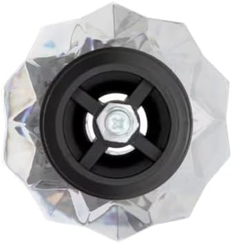 Ceybo Crystal Sphere Finials with Black Base Set of 2