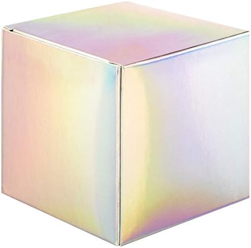 Andaz Press Iridescent Holographic Party Favor Boxes 50 Pack