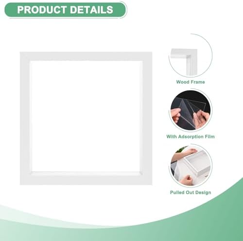 2-Pack Dried Flower Frame 6x6 Inch White