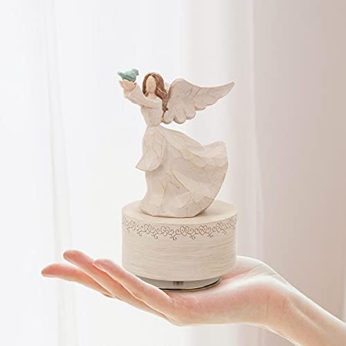 YT3 Angel Musical Box with Dove Figurine
