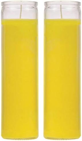TopNotch Outlet Prayer Candles Yellow Wax 2 Pack Jar Set