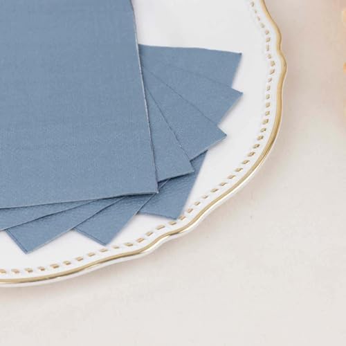 100 Count Dusty Blue 2-Ply Dinner Napkins