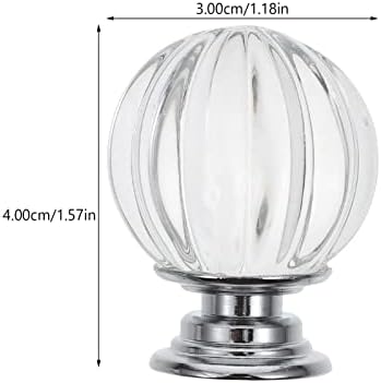 Mobestech Crystal Curtain Rod Finials for Lamps Decoration