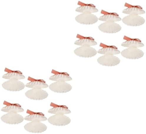 PRETYZOOM 12pcs Seashell Candy Boxes with Ribbons for Weddings and Parties