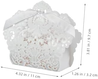 PRETYZOOM Wedding Hollow Out Box 50pcs Candy Boxes For Party Favors