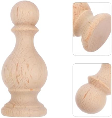 Unfinished Wood Finials for Bed Post and Curtain Rod
