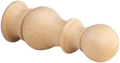 Crapapfert 2Pack Unfinished Wood Finials for Indoor Use