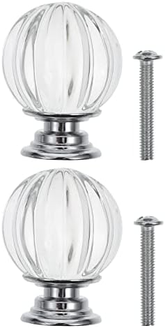 Mobestech Crystal Curtain Rod Finials for Lamps Decoration