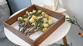 8x12 Floating Photo Frame with Dried Flowers Display