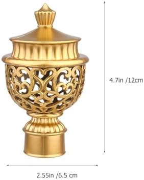Zerodeko 6PCS Curtain Pole Ends with Golden Design