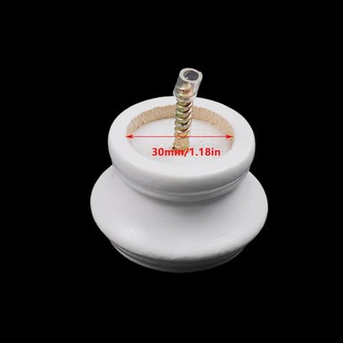 Antrader White Wood Curtain Rod Finials Pack of 2