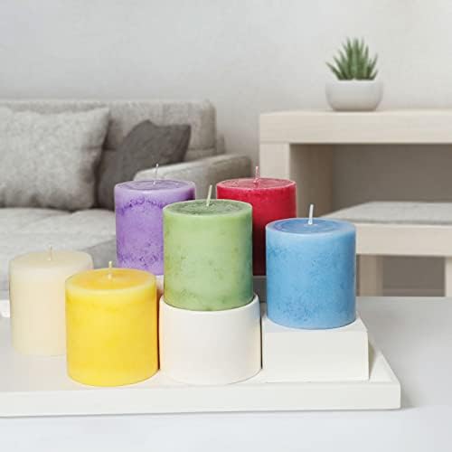 Decorative Pillar Scented Candles Set of 6 with 6 Scents