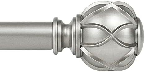 KAMANINA Netted Texture Finials for Curtain Rods 2pcs Antique Silver