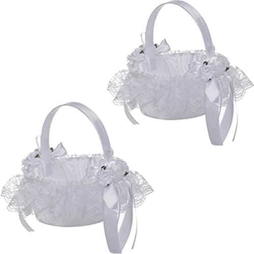 2 PCS Creative Handheld Wedding Flower Baskets for Girls and Kids