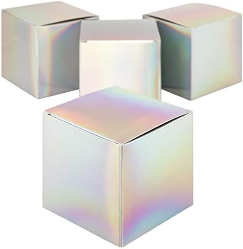 Andaz Press Iridescent Holographic Party Favor Boxes 50 Pack