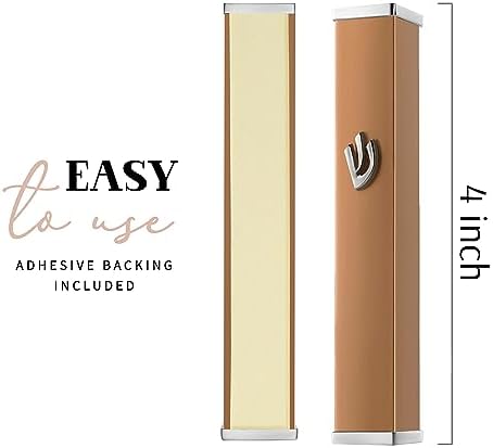 SURI Modern Mezuzah with Non Kosher Scroll and Adhesive