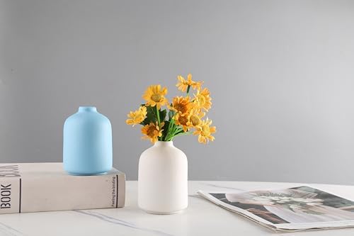 Blue Ceramic Vase for Home Decoration and Flower Arrangements