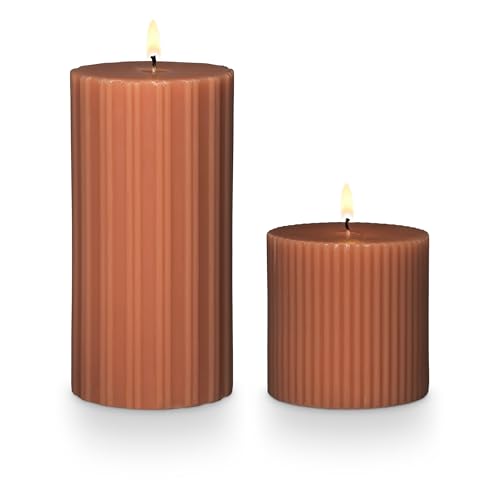 Illume Beautifully Done Medium Fragranced Pillar Candle Terra Tabac