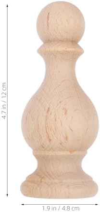 Unfinished Wood Finials for Bed Post and Curtain Rod