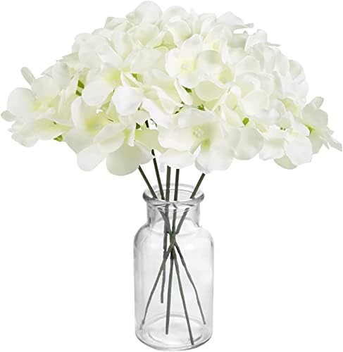 64 PCS Artificial Hydrangea Flowers Ivory