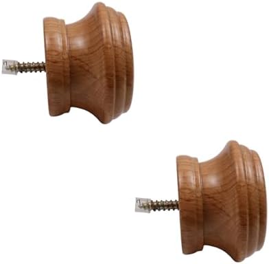 Antrader Wood Curtain Rod Finials Pack of 2