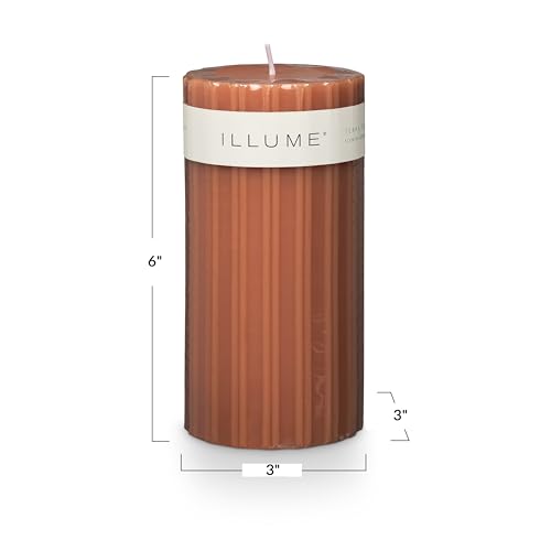 Illume Beautifully Done Medium Fragranced Pillar Candle Terra Tabac