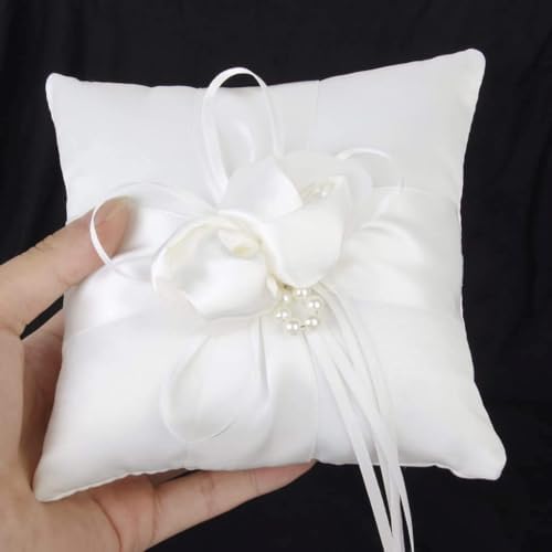 Taotenish Wedding Ring Pillow Flower Girl Basket Set