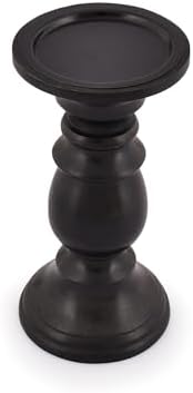 SAMHITA 3 Piece Black Farmhouse Candle Holder Set