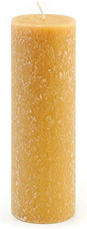 Root Candles Unscented Premium Beeswax Pillar Candles 3x9-Inch Butterscotch