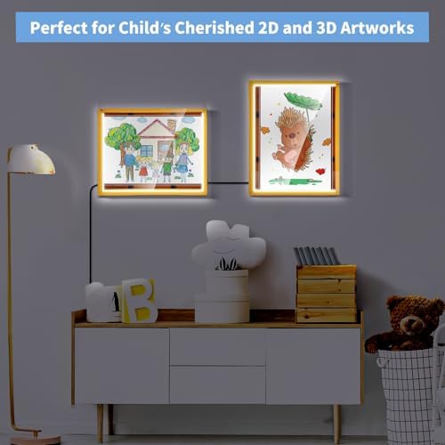 LED Lighted Shadow Box for Art Display and Storage