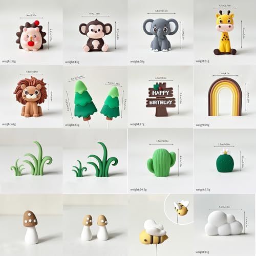 22pcs Wildlife Party Birthday Cake Decorations