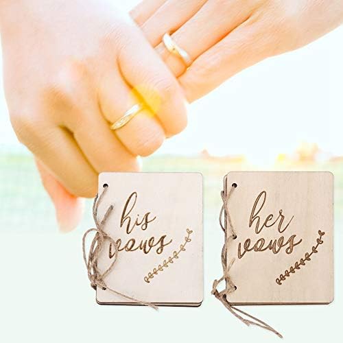 TOPINCN 2 Pack Wedding Vow Booklets with Hem Rope