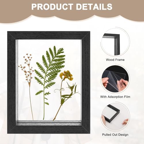 Wooden Pressed Flower Frame 3x4 Inch Black