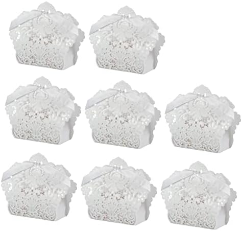 PRETYZOOM Wedding Hollow Out Box 50pcs Candy Boxes For Party Favors