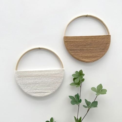 Cilemou 8-inch Round Bamboo Wall Decor Set