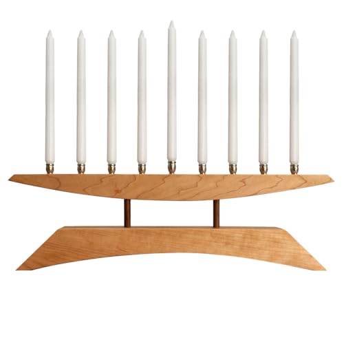 9 Branch Modern Menorah Handmade in America